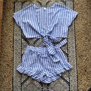 STRIPED TWO PIECE SET